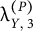 lamda Subscript upper Y comma 3 Superscript left parenthesis upper P right parenthesis