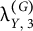 lamda Subscript upper Y comma 3 Superscript left parenthesis upper G right parenthesis