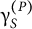 gamma Subscript upper S Superscript left parenthesis upper P right parenthesis