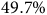 49.7 percent sign