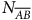 upper N Subscript ModifyingAbove upper A upper B With bar