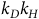 k Subscript upper D Baseline k Subscript upper H
