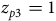 z Subscript p Baseline 3 Baseline equals 1