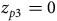 z Subscript p Baseline 3 Baseline equals 0