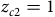 z Subscript c Baseline 2 Baseline equals 1