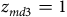 z Subscript m d Baseline 3 Baseline equals 1