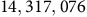 14 comma 317 comma 076