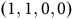 left parenthesis 1 comma 1 comma 0 comma 0 right parenthesis