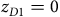 z Subscript upper D Baseline 1 Baseline equals 0