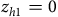 z Subscript h Baseline 1 Baseline equals 0