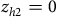 z Subscript h Baseline 2 Baseline equals 0