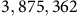 3 comma 875 comma 362