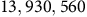 13 comma 930 comma 560