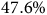 47.6 percent sign