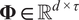 upper Phi element of Rd times tau