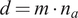d equals m dot na