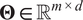 upper Theta element of Rm times d