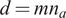 d equals mna