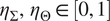 eta upper Sigma comma eta upper Theta element of 01