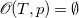 script upper O left parenthesis upper T comma p right parenthesis equals normal empty set