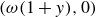 left parenthesis omega left parenthesis 1 plus y right parenthesis comma 0 right parenthesis