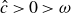 ModifyingAbove c With caret greater than 0 greater than omega
