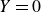upper Y equals 0