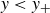y less than y Subscript plus