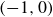 left parenthesis negative 1 comma 0 right parenthesis