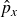 ModifyingAbove p With caret Subscript x