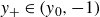 y Subscript plus Baseline element of left parenthesis y 0 comma negative 1 right parenthesis