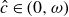 ModifyingAbove c With caret element of left parenthesis 0 comma omega right parenthesis