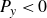 upper P Subscript y Baseline less than 0