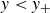 y less than y Subscript plus
