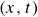 left parenthesis x comma t right parenthesis