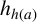 h Subscript h left parenthesis a right parenthesis