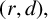 left parenthesis r comma d right parenthesis comma
