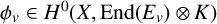 phi Subscript v Baseline element of upper H Superscript 0 Baseline left parenthesis upper X comma upper E n d left parenthesis upper E Subscript v Baseline right parenthesis circled times upper K right parenthesis