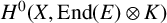 upper H Superscript 0 Baseline left parenthesis upper X comma upper E n d left parenthesis upper E right parenthesis circled times upper K right parenthesis