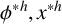 phi Superscript asterisk h Baseline comma x Superscript asterisk h