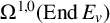 normal upper Omega Superscript 1 comma 0 Baseline left parenthesis upper E n d upper E Subscript v Baseline right parenthesis