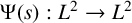 normal upper Psi left parenthesis s right parenthesis colon upper L squared right arrow upper L squared
