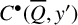 upper C Superscript bullet Baseline left parenthesis upper Q overbar comma y Superscript prime Baseline right parenthesis
