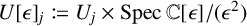U [epsilon] sub j is defined as U sub j times Spec C [epsilon] all over (epsilon-squared)