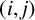 left parenthesis i comma j right parenthesis