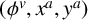 left parenthesis phi Superscript v Baseline comma x Superscript a Baseline comma y Superscript a Baseline right parenthesis