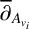 ModifyingAbove partial differential With quotation dash Subscript upper A Sub Subscript v Sub Sub Subscript i Baseline