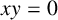 x y equals 0