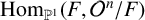 hom Subscript double struck upper P Sub Superscript 1 Baseline left parenthesis upper F comma script upper O Superscript n Baseline divided by upper F right parenthesis