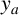 y Subscript a